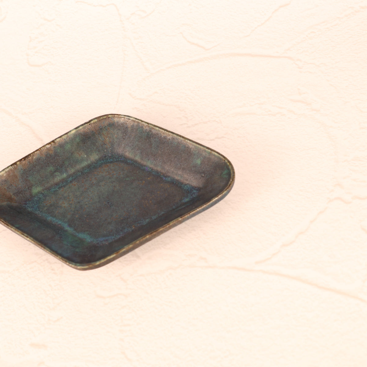 【常滑焼：わたなべ陶器】菱形小皿青 商品画像 4