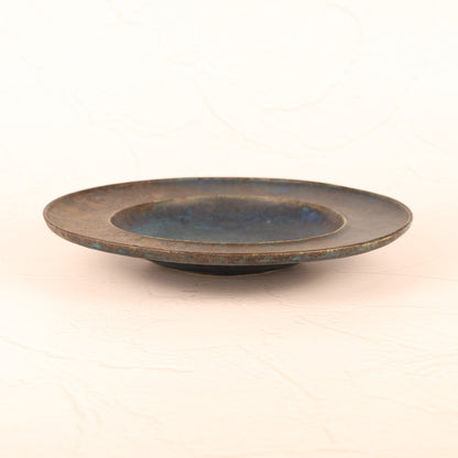 【常滑焼：わたなべ陶器】リム皿青 商品画像