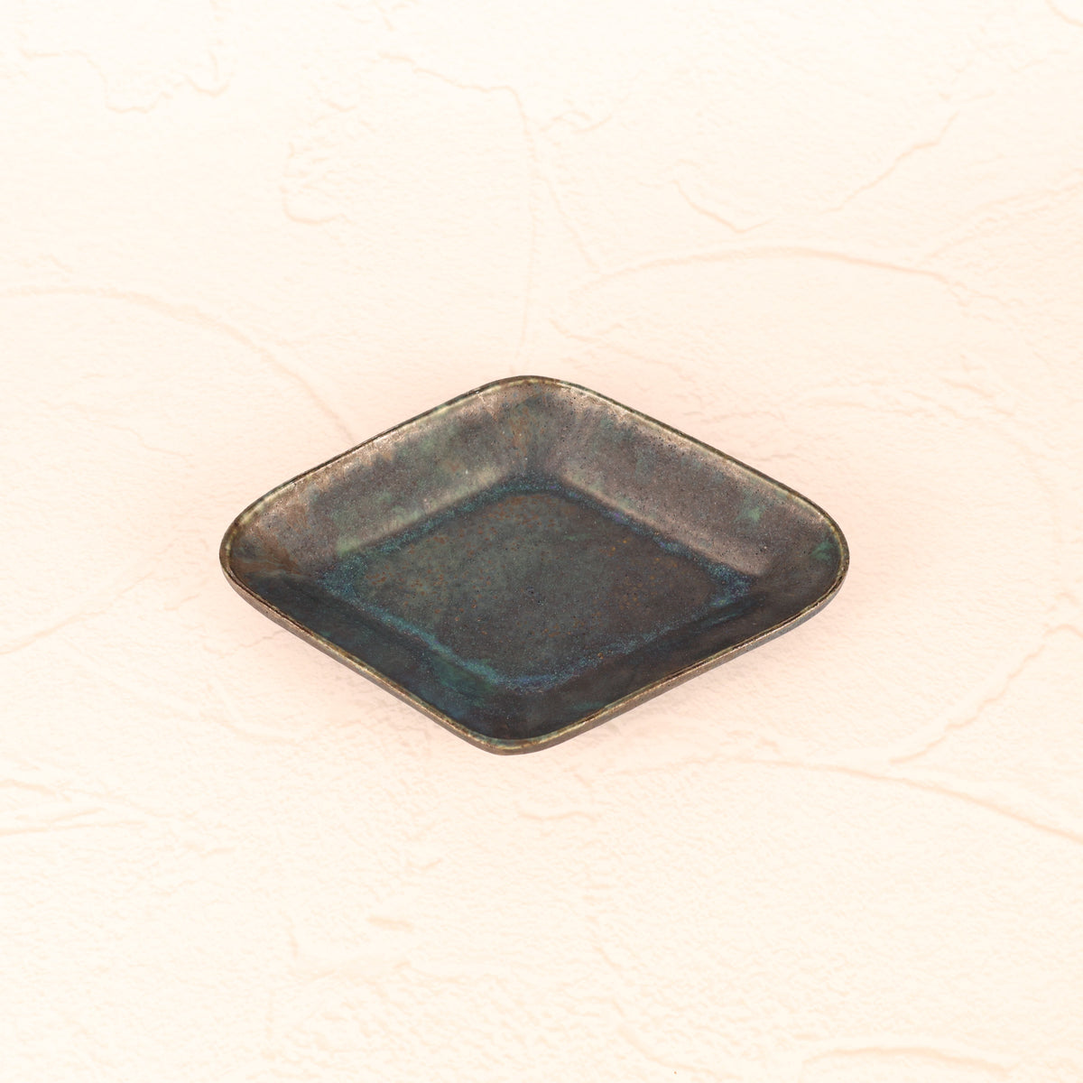 【常滑焼：わたなべ陶器】菱形小皿青 商品画像 5