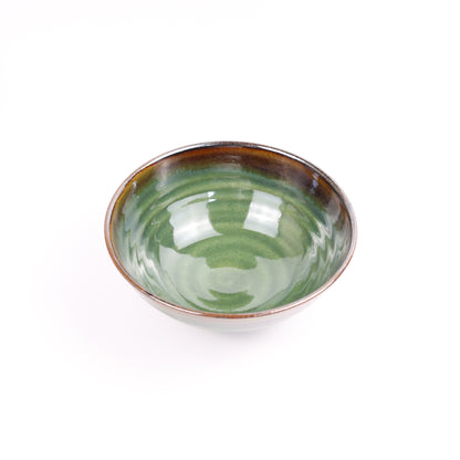【益子焼：浅野秋児と敦子】飯わん/深緑(大) 商品画像 2