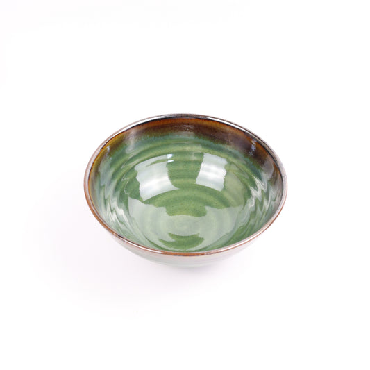 【益子焼：浅野秋児と敦子】飯わん/深緑(大) 商品画像 2