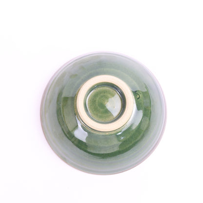 【益子焼：浅野秋児と敦子】飯わん/深緑(大) 商品画像 6