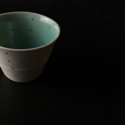 【 うつわ工房千の森：加藤千恵子さん 】透光性磁器蛍手フリーカップ 商品画像 4