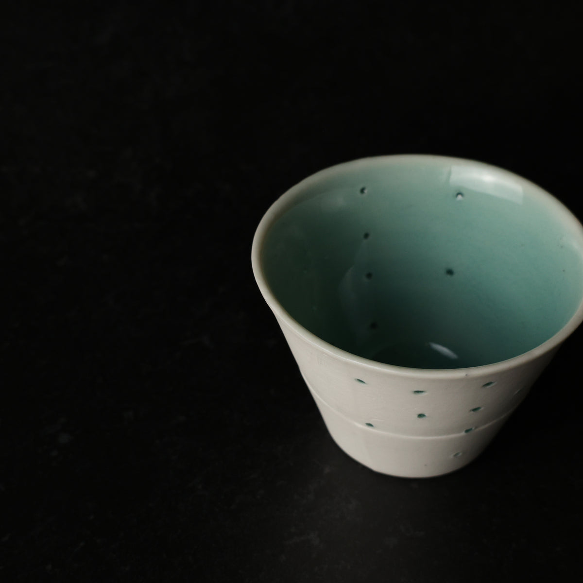 【 うつわ工房千の森：加藤千恵子さん 】透光性磁器蛍手フリーカップ 商品画像 5