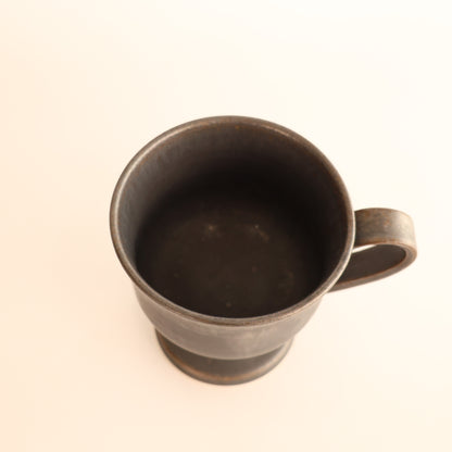 【兵庫県：yoshidapottaryさん】玉脚コーヒーカップさびいろすす 商品画像 5