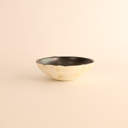 【 丹波立杭焼：俊彦窯さん】泥彩浅鉢：黒 商品画像