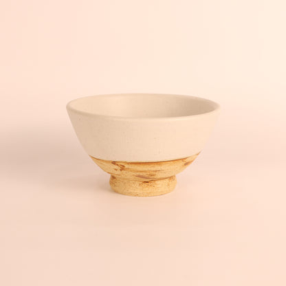 【益子焼：根古屋製陶さん】茶碗白/茶 商品画像