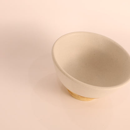 【益子焼：根古屋製陶さん】茶碗白/茶 商品画像 3