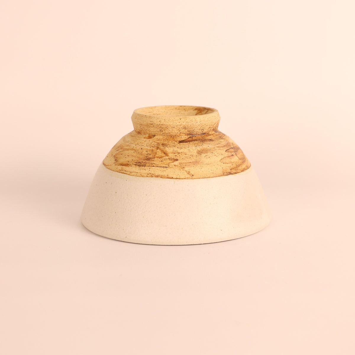 【益子焼：根古屋製陶さん】茶碗白/茶 商品画像 5