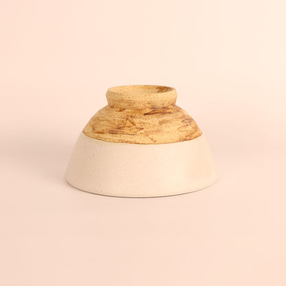 【益子焼：根古屋製陶さん】茶碗白/茶 商品画像 5