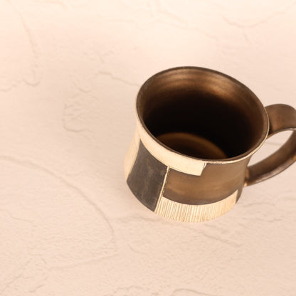 【丹波立杭焼：稲右衛門窯さん】ブロンズカップブロンズ/オフホワイト 商品画像 3