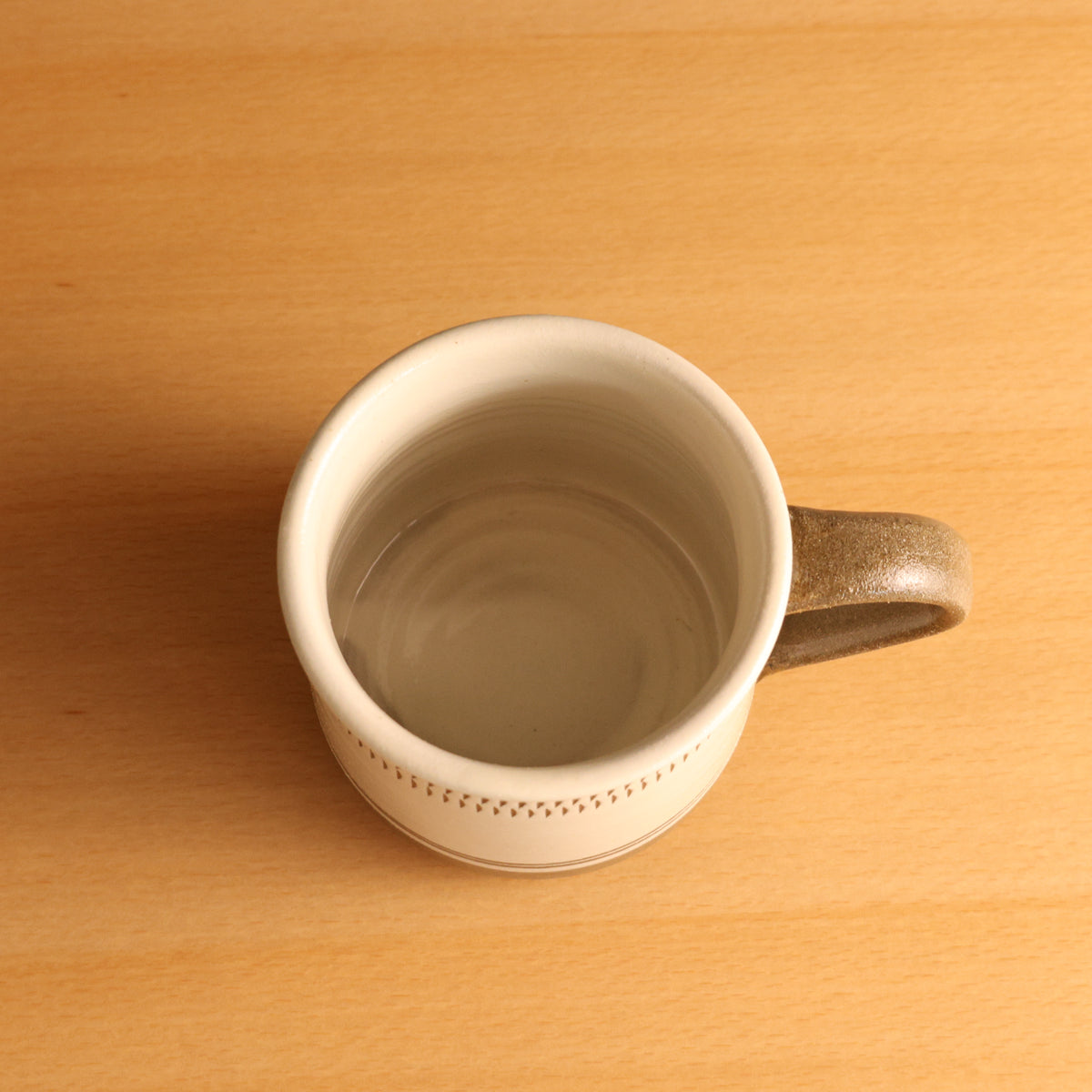 【小石原焼：カネハ窯】 マグカップ飛鉋緑 商品画像 5