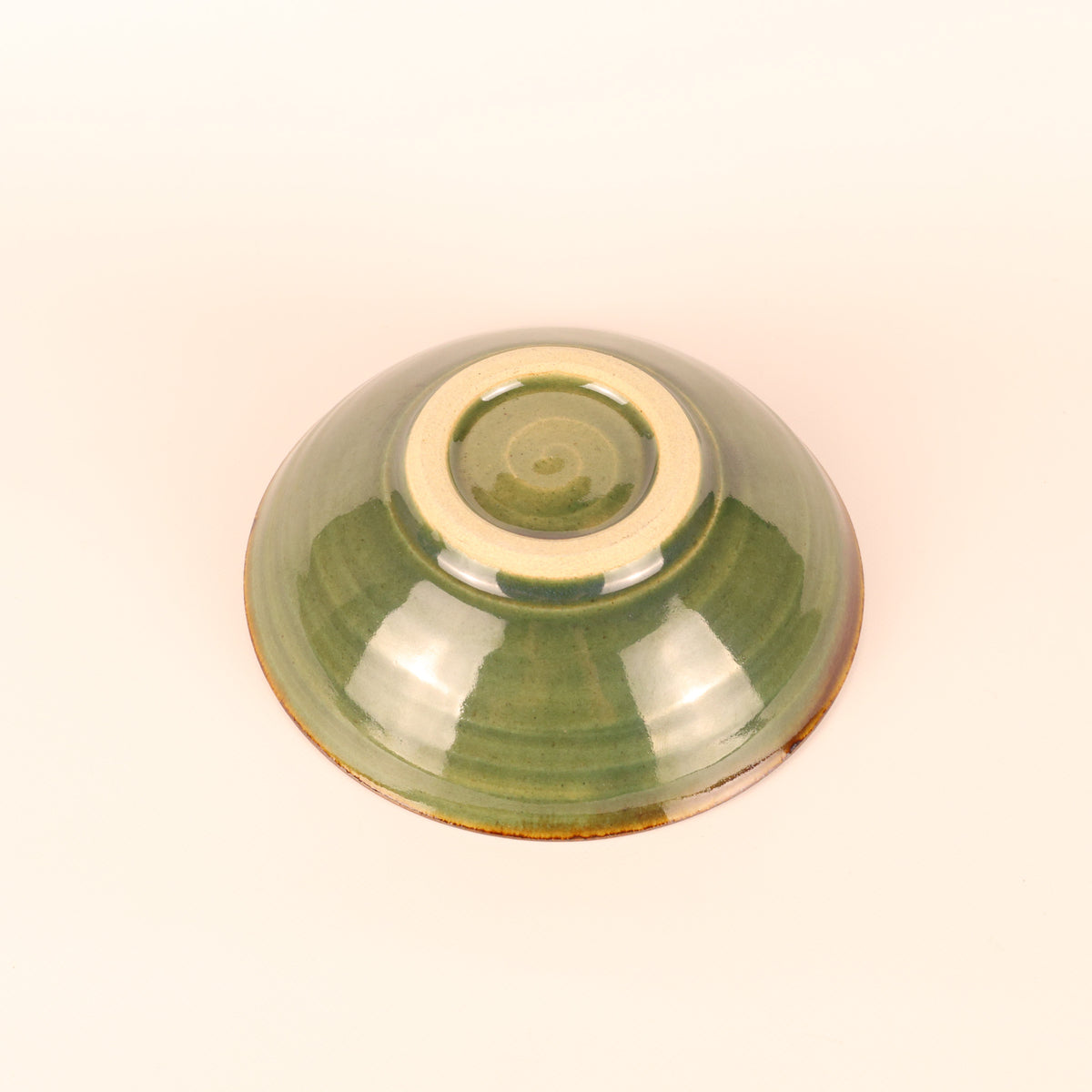 【益子焼：浅野秋児と敦子さん】浅鉢(中)緑 商品画像 6