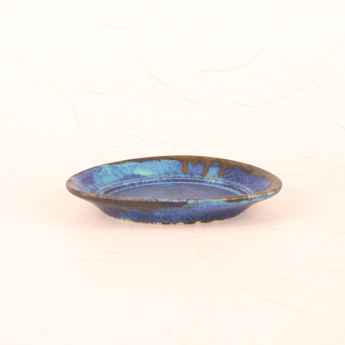 【常滑焼：わたなべ陶器】小皿青 商品画像