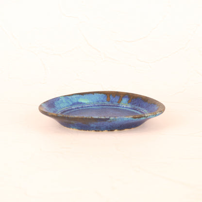 【常滑焼：わたなべ陶器】小皿青 商品画像
