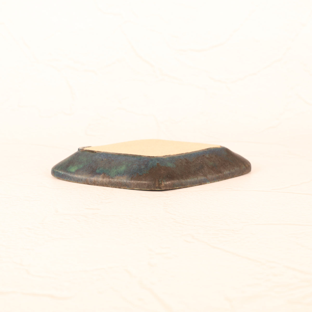 【常滑焼：わたなべ陶器】菱形小皿青 商品画像 6