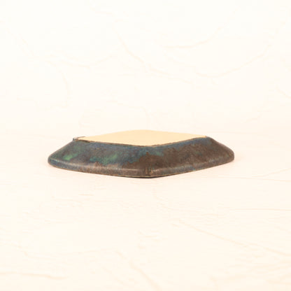 【常滑焼：わたなべ陶器】菱形小皿青 商品画像 6
